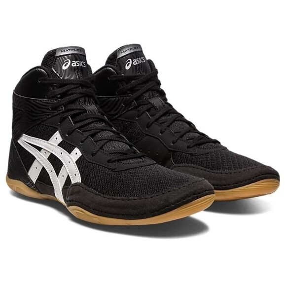 NEW ASICS Wrestling Shoes MATFLEX 7 1081A051.001 Black / White Gum Sole Men 14 main image 9